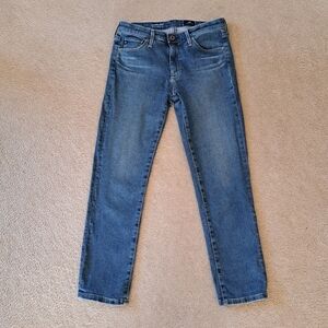 Adriano Goldschmied Jeans Womens 26 Blue The Prima Crop Mid Rise Cigarette Leg